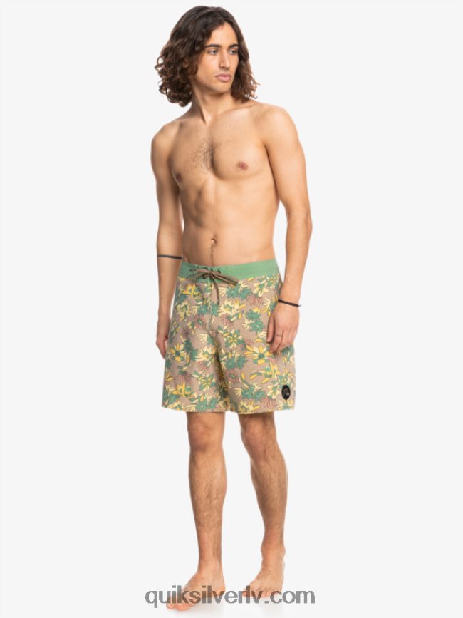 vīriešiem Quiksilver surfsilk mazgāti 18 dēļu šorti zelta stienis 88064R1754
