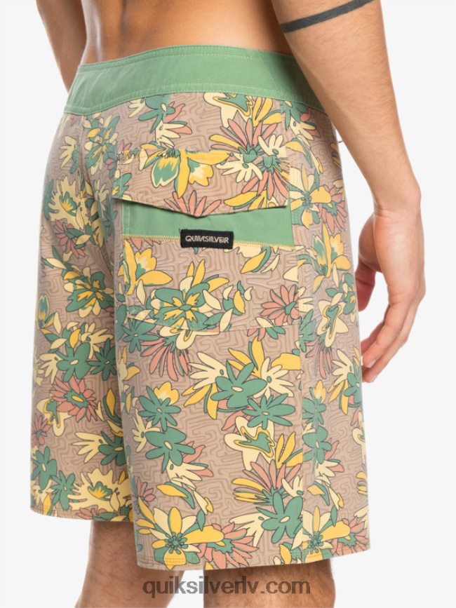 vīriešiem Quiksilver surfsilk mazgāti 18 dēļu šorti zelta stienis 88064R1754