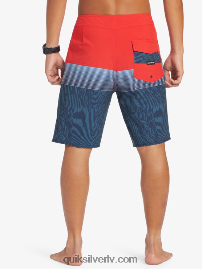 vīriešiem Quiksilver surfsilk panelis 20 dēļu šorti augsta riska sarkans 88064R132