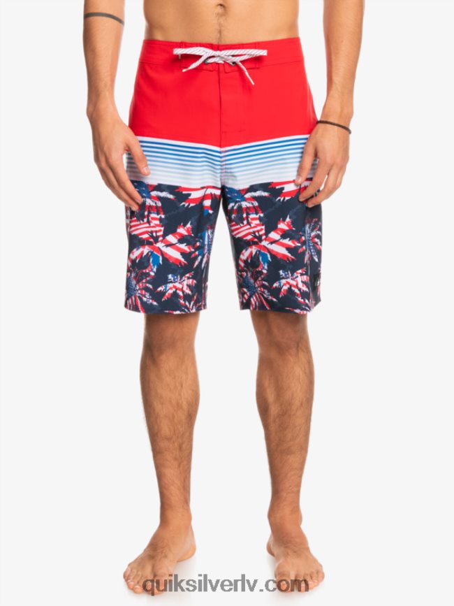 vīriešiem Quiksilver surfsilk panelis 20 dēļu šorti augsta riska sarkans 88064R1459