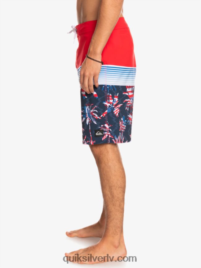 vīriešiem Quiksilver surfsilk panelis 20 dēļu šorti augsta riska sarkans 88064R1459