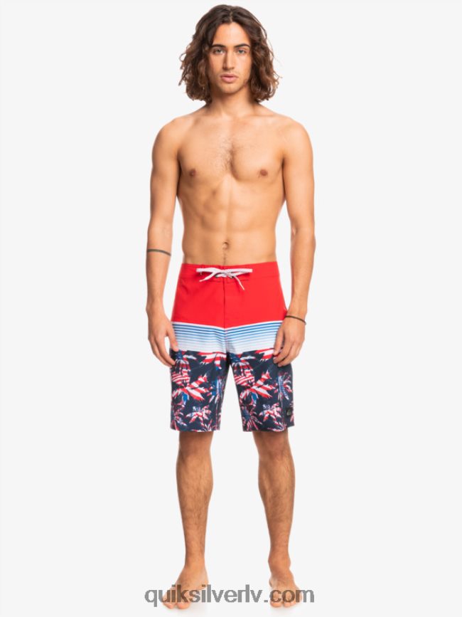 vīriešiem Quiksilver surfsilk panelis 20 dēļu šorti augsta riska sarkans 88064R1459