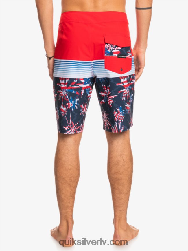 vīriešiem Quiksilver surfsilk panelis 20 dēļu šorti augsta riska sarkans 88064R1459