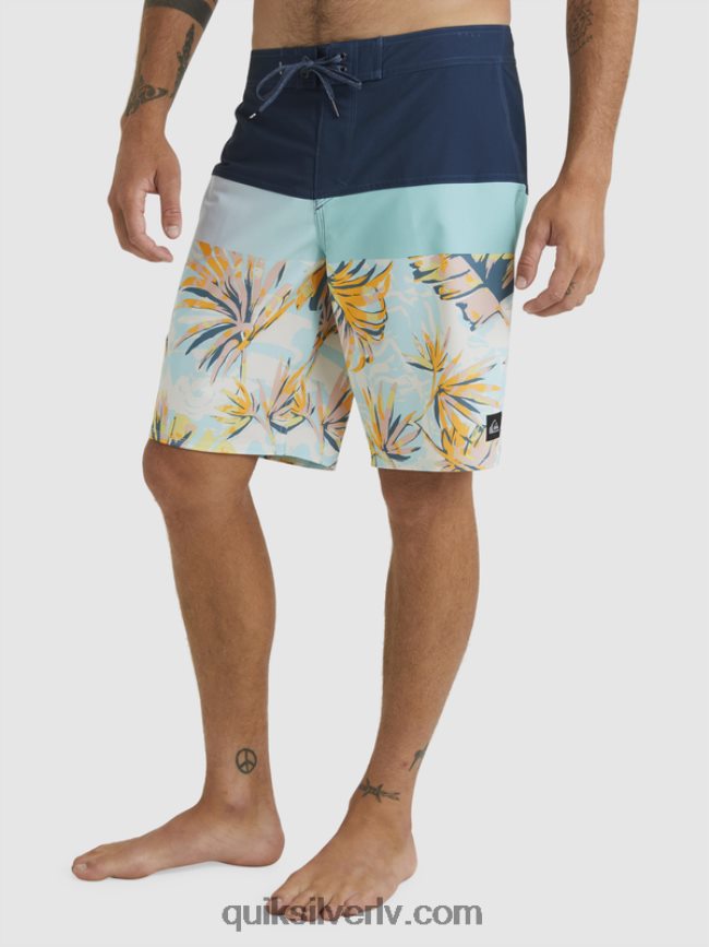 vīriešiem Quiksilver surfsilk panelis 20 dēļu šorti zīmotnes zilā krāsā 88064R1450
