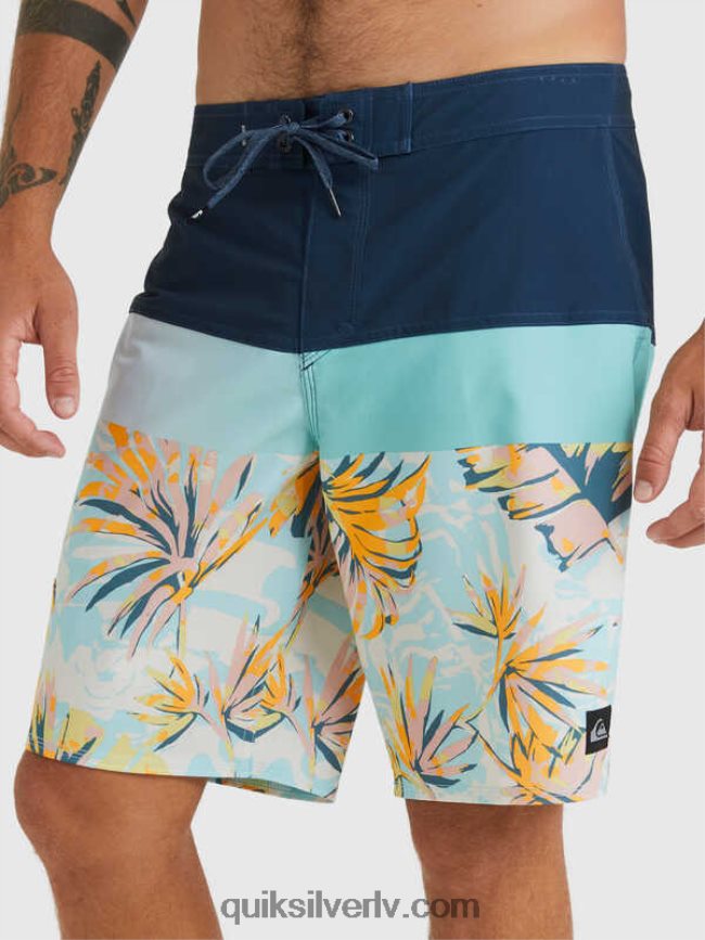 vīriešiem Quiksilver surfsilk panelis 20 dēļu šorti zīmotnes zilā krāsā 88064R1450