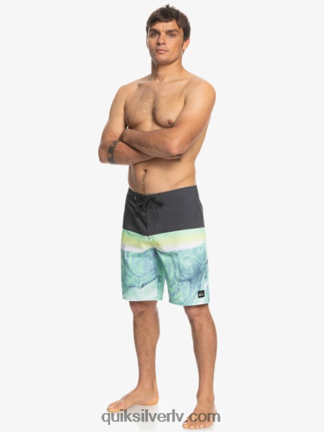 vīriešiem Quiksilver surfsilk panelis 20 dēļu šorti zaļie pelni 88064R1451
