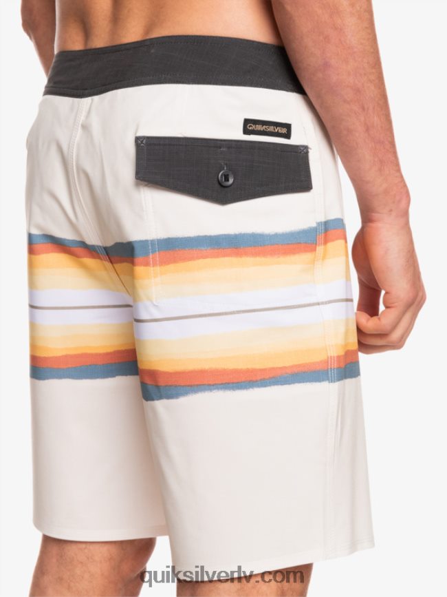 vīriešiem Quiksilver surfsilk sveķu tonis 19 dēļu šorti antīki balts 88064R1445