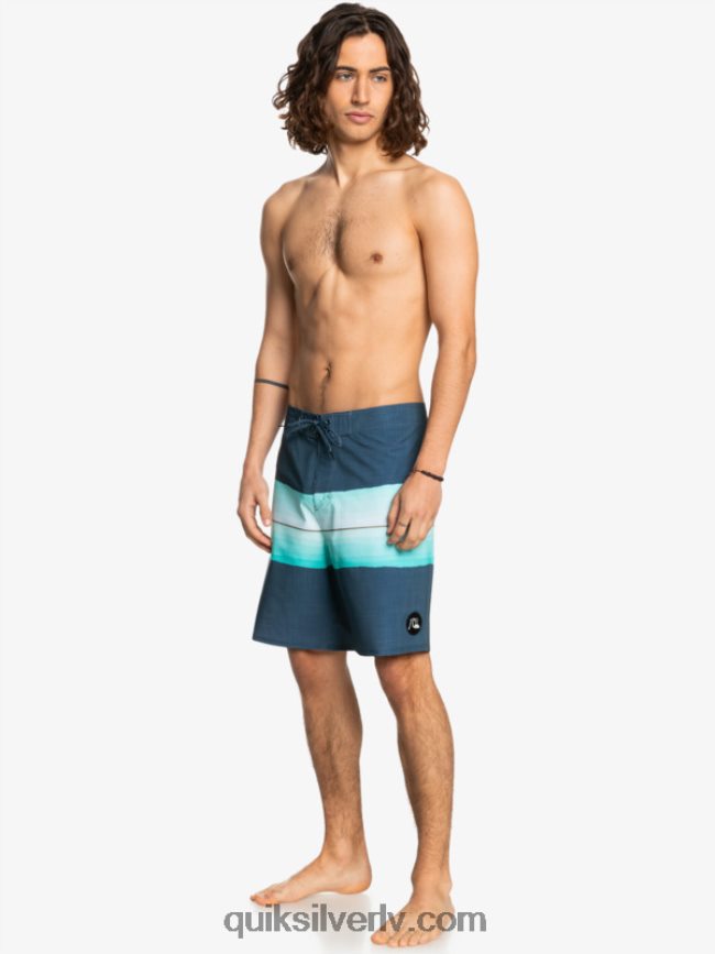 vīriešiem Quiksilver surfsilk sveķu tonis 19 dēļu šorti zīmotnes zilā krāsā 88064R1441
