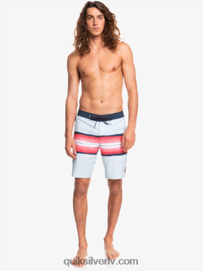 vīriešiem Quiksilver surfsilk sveķu tonis 19 dēļu šorti zili pelēks 88064R1447