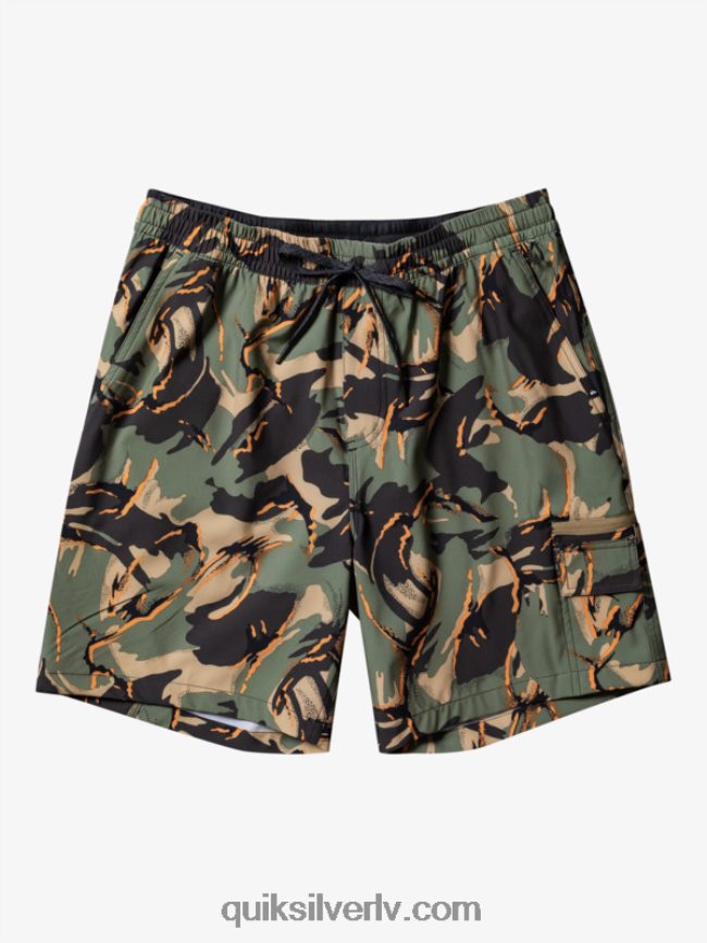 vīriešiem Quiksilver taxer cargo 18 amfībijas bordšorti camo - plage 88064R252