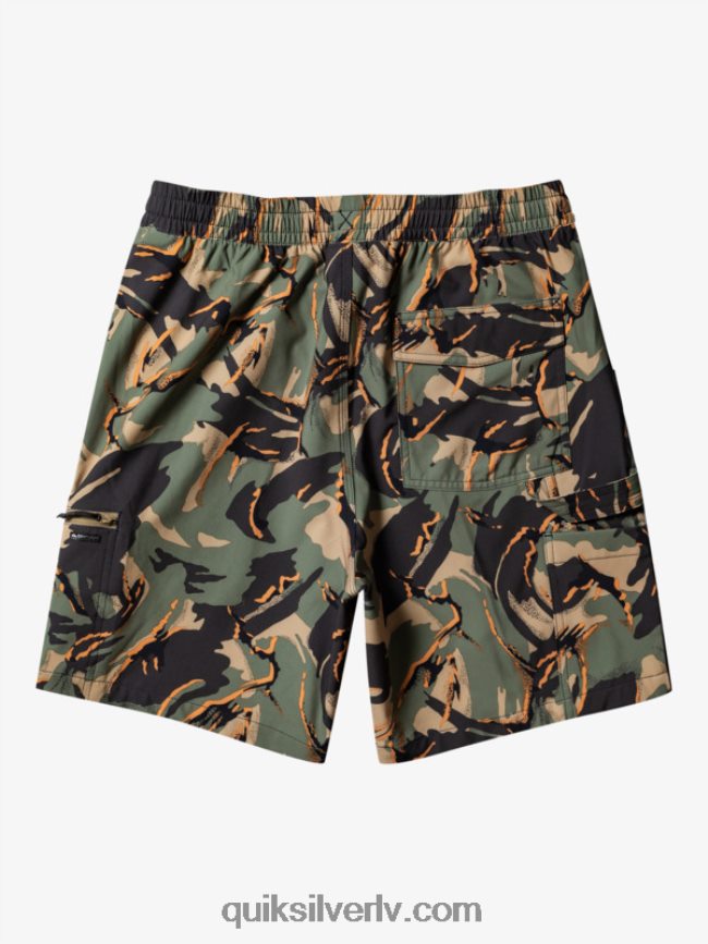 vīriešiem Quiksilver taxer cargo 18 amfībijas bordšorti camo - plage 88064R252
