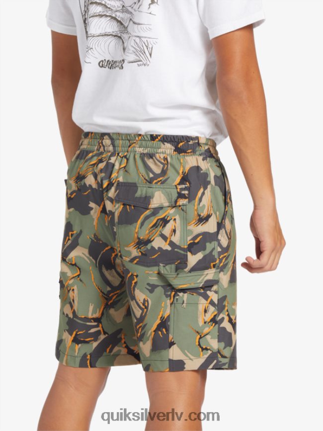vīriešiem Quiksilver taxer cargo 18 amfībijas bordšorti camo - plage 88064R252