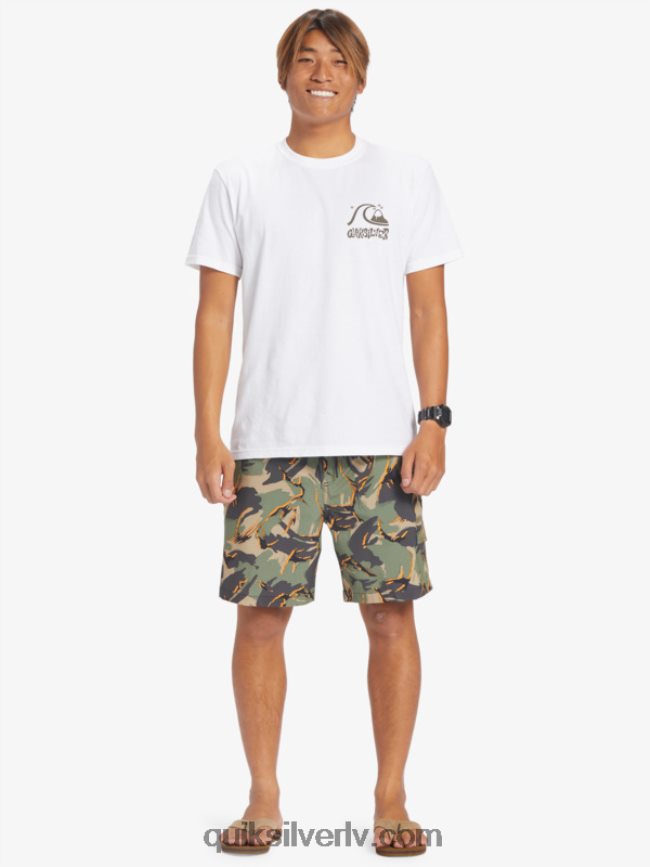 vīriešiem Quiksilver taxer cargo 18 amfībijas bordšorti camo - plage 88064R252