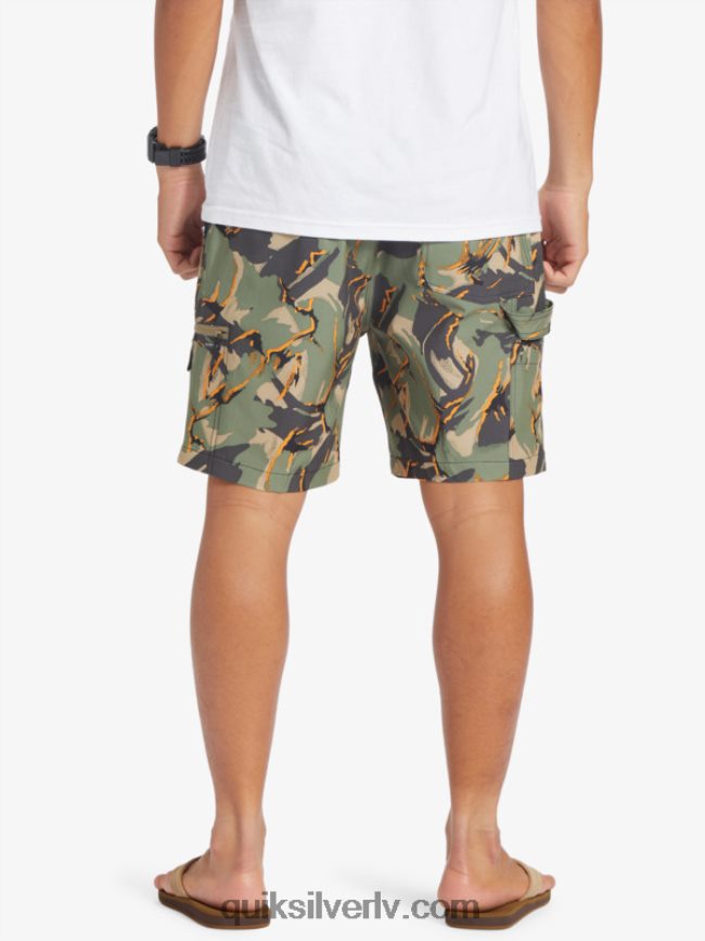 vīriešiem Quiksilver taxer cargo 18 amfībijas bordšorti camo - plage 88064R252