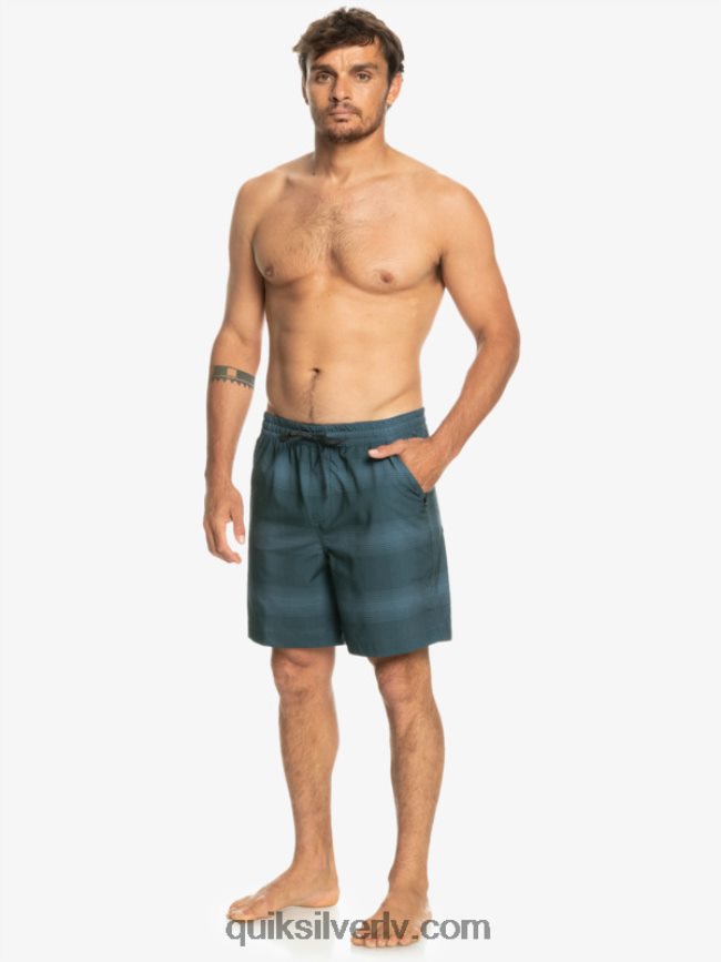 vīriešiem Quiksilver taxer print 18 abinieku borta šorti jūra 88064R103