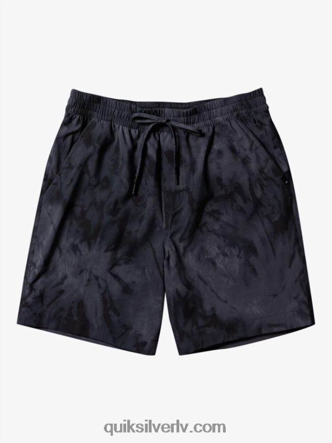 vīriešiem Quiksilver taxer print 18 abinieku borta šorti melns 88064R101