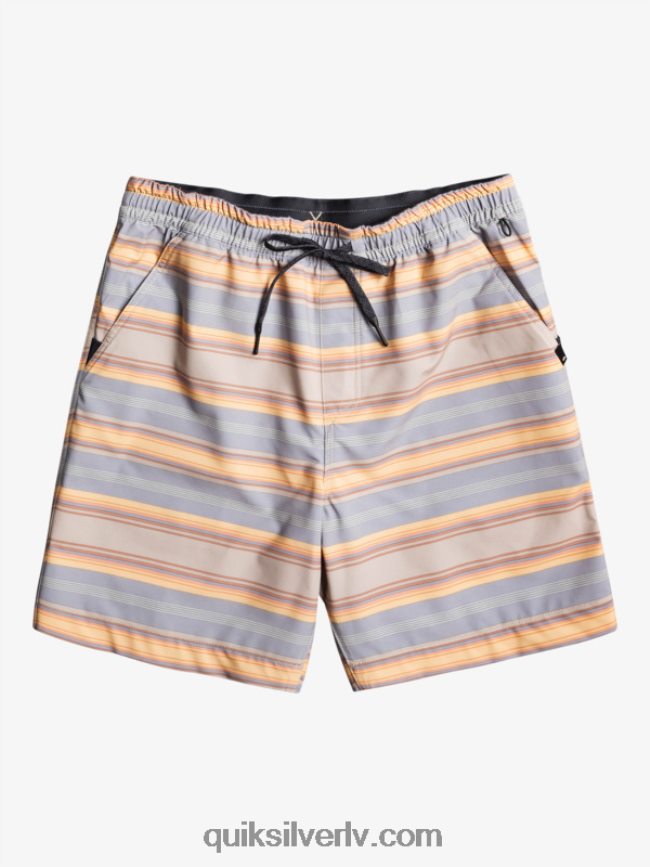 vīriešiem Quiksilver taxer print 18 abinieku borta šorti plaza taupe sērfošanas dienu svītra 88064R104