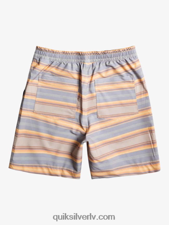 vīriešiem Quiksilver taxer print 18 abinieku borta šorti plaza taupe sērfošanas dienu svītra 88064R104