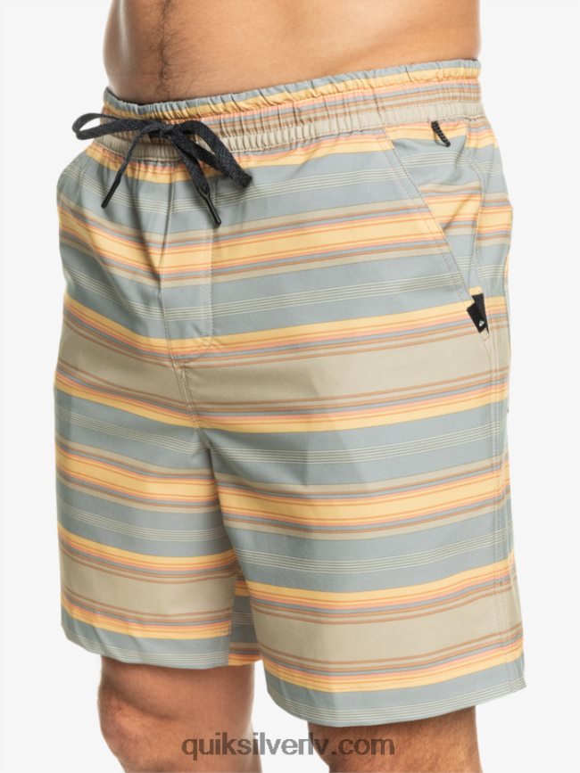 vīriešiem Quiksilver taxer print 18 abinieku borta šorti plaza taupe sērfošanas dienu svītra 88064R104
