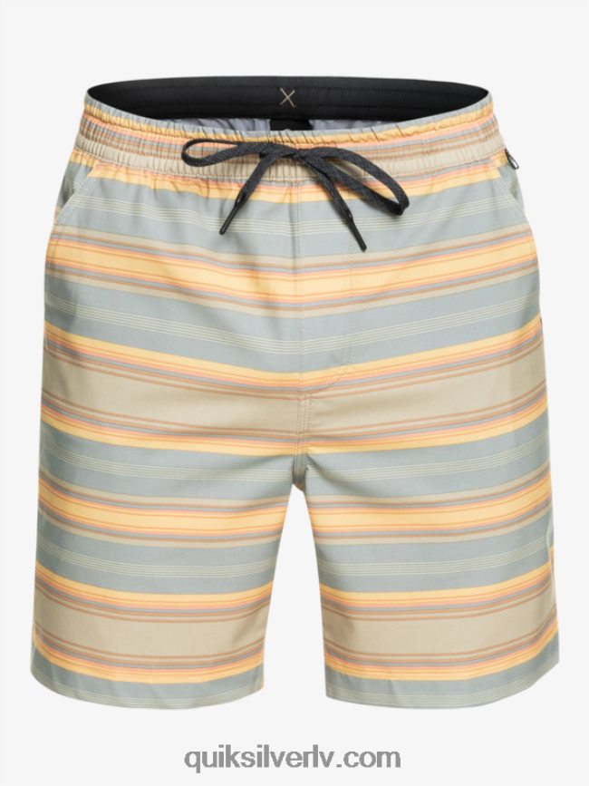vīriešiem Quiksilver taxer print 18 abinieku borta šorti plaza taupe sērfošanas dienu svītra 88064R104