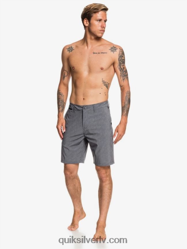 vīriešiem Quiksilver union heather amphibian 20 hibrīdšorti melns 88064R1585