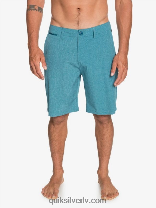 vīriešiem Quiksilver union heather amphibian 20 hibrīdšorti zilais koraļlis 88064R1588