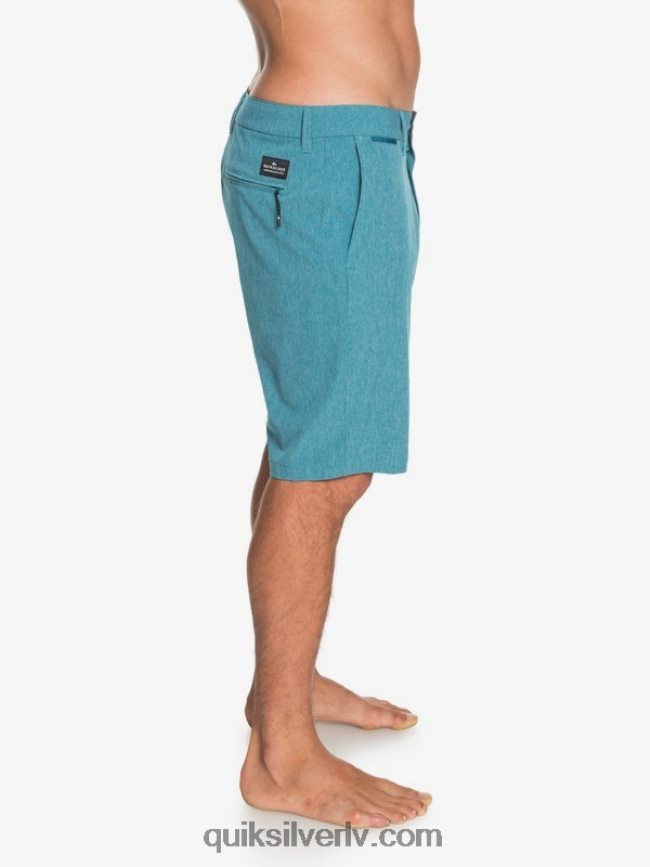 vīriešiem Quiksilver union heather amphibian 20 hibrīdšorti zilais koraļlis 88064R1588