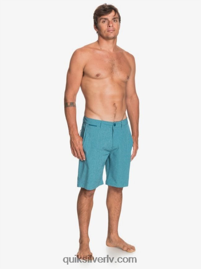 vīriešiem Quiksilver union heather amphibian 20 hibrīdšorti zilais koraļlis 88064R1588