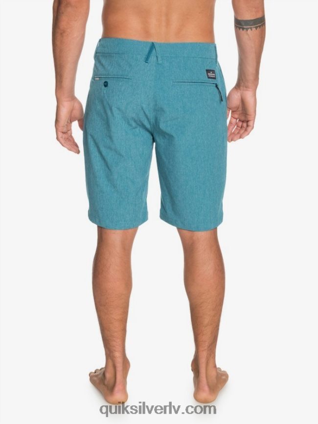 vīriešiem Quiksilver union heather amphibian 20 hibrīdšorti zilais koraļlis 88064R1588
