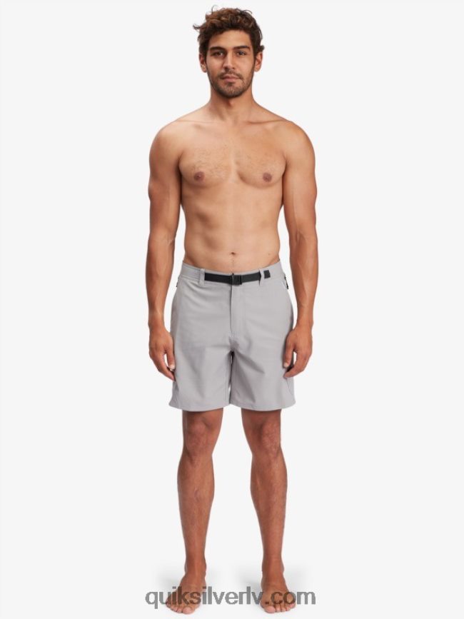 vīriešiem Quiksilver waterman azimuth amphibian 18 šorti tornis pelēks 88064R789