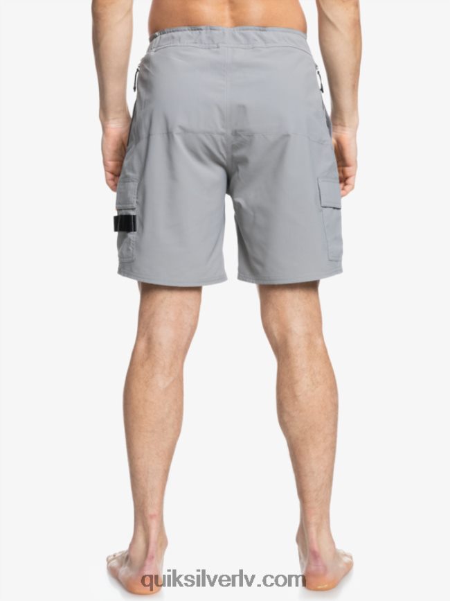 vīriešiem Quiksilver waterman azimuth amphibian 18 šorti tornis pelēks 88064R789