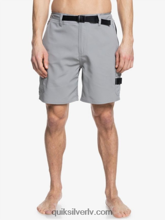 vīriešiem Quiksilver waterman azimuth amphibian 18 šorti tornis pelēks 88064R789