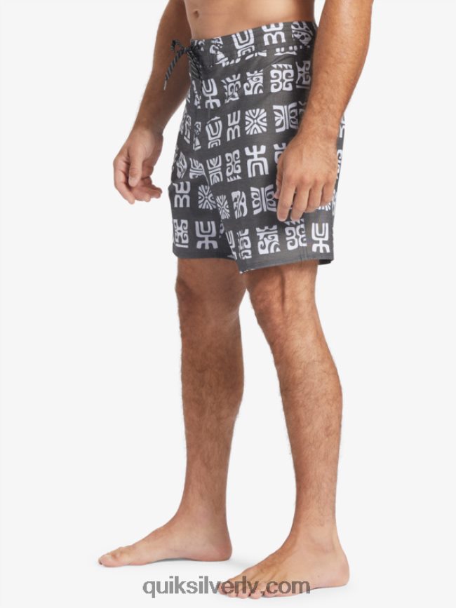 vīriešiem Quiksilver waterman channel airis 20 dēļu šorti melna kanāla lāpstiņa bs 88064R640