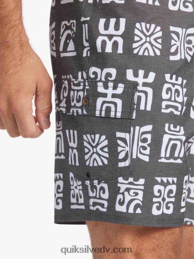 vīriešiem Quiksilver waterman channel airis 20 dēļu šorti melna kanāla lāpstiņa bs 88064R640