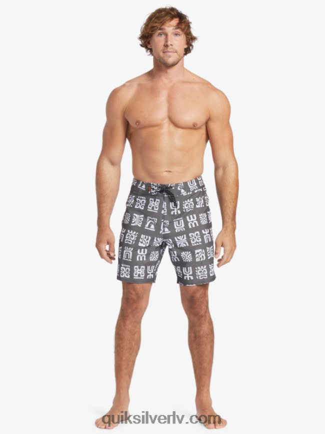 vīriešiem Quiksilver waterman channel airis 20 dēļu šorti melna kanāla lāpstiņa bs 88064R640