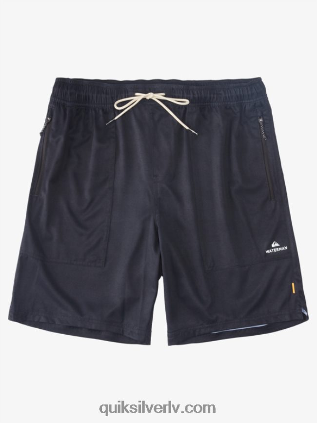 vīriešiem Quiksilver waterman scout rāvējslēdzējs abinieks 20 dēļa šorti melns 88064R1324