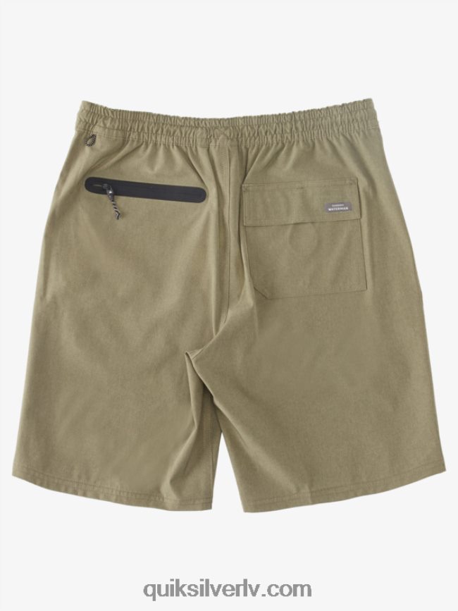 vīriešiem Quiksilver waterman suva 20 amfībijas borta šorti putekļainās olīvas 88064R782
