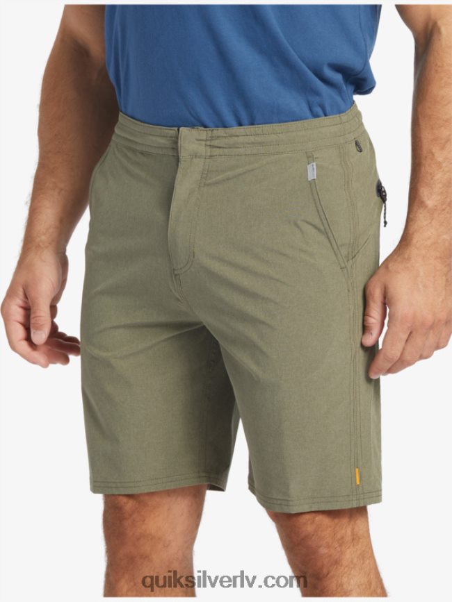 vīriešiem Quiksilver waterman suva 20 amfībijas borta šorti putekļainās olīvas 88064R782
