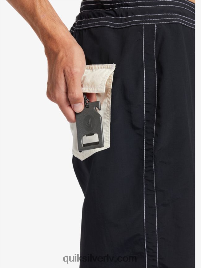 vīriešiem Quiksilver waterman throwback 19 dēļu šorti melns 88064R1855