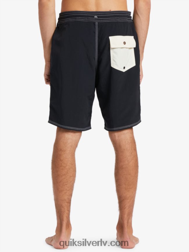 vīriešiem Quiksilver waterman throwback 19 dēļu šorti melns 88064R1855