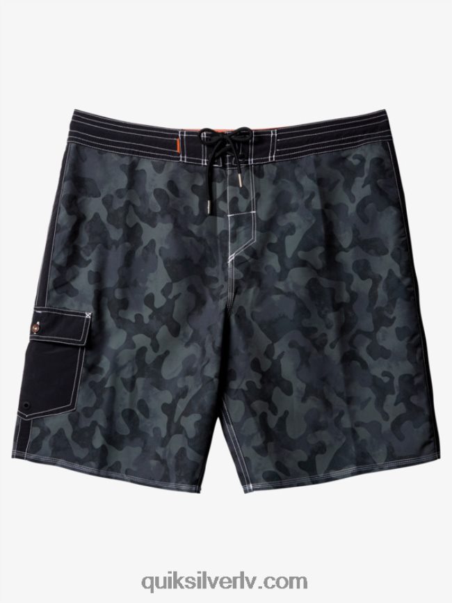 vīriešiem Quiksilver waterman throwback camo 19 dēļu šorti melns izbalināt 88064R535