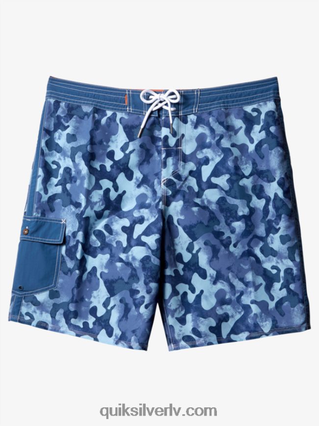 vīriešiem Quiksilver waterman throwback camo 19 dēļu šorti praporščiks zils iemetiens 88064R536