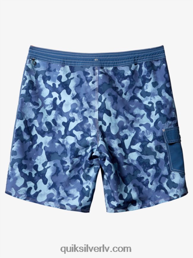 vīriešiem Quiksilver waterman throwback camo 19 dēļu šorti praporščiks zils iemetiens 88064R536