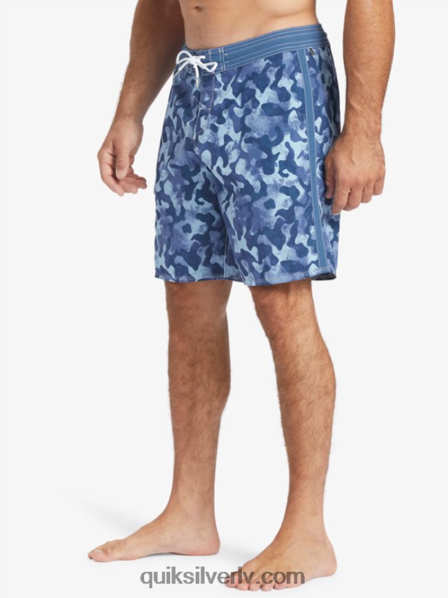 vīriešiem Quiksilver waterman throwback camo 19 dēļu šorti praporščiks zils iemetiens 88064R536