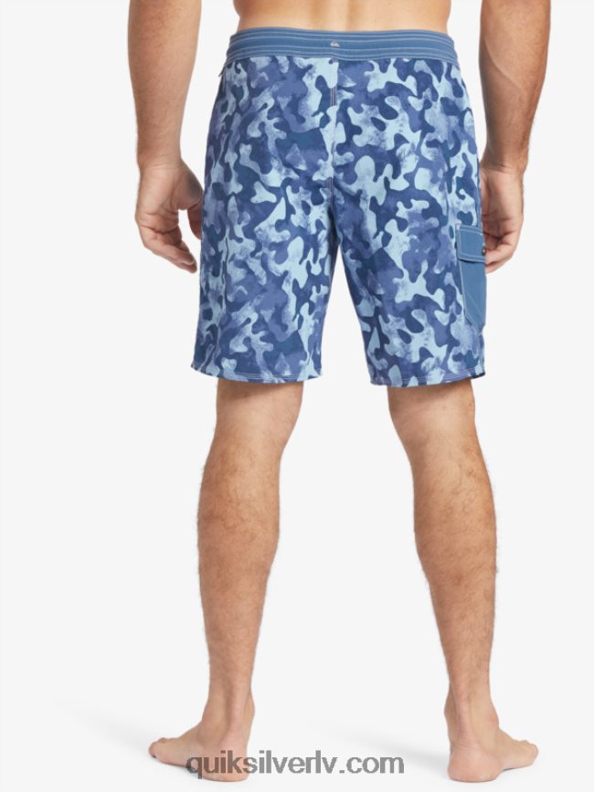 vīriešiem Quiksilver waterman throwback camo 19 dēļu šorti praporščiks zils iemetiens 88064R536