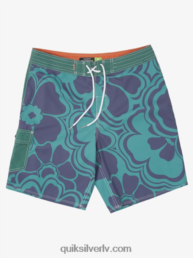 vīriešiem Quiksilver waterman throwback print 19 dēļu šorti dūmu priedes atrāviens 88064R1437
