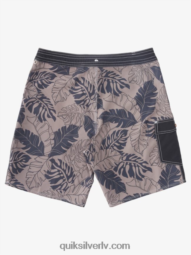 vīriešiem Quiksilver waterman throwback print 2 19 boardšorti melns atvilkums 88064R848