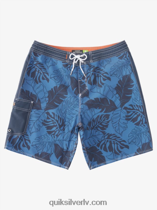 vīriešiem Quiksilver waterman throwback print 2 19 boardšorti praporščiks zils iemetiens 88064R849
