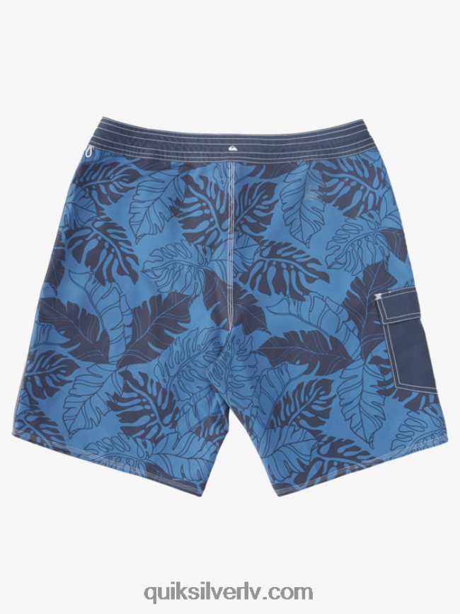 vīriešiem Quiksilver waterman throwback print 2 19 boardšorti praporščiks zils iemetiens 88064R849