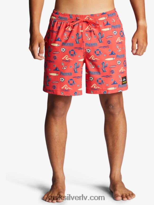 vīriešiem Quiksilver x Pacifico 17 zalves sarkanā pacifico quiksilver zalve 88064R1764